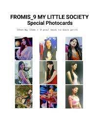 Fast and free shipping free returns cash on delivery available on eligible purchase. K Pop Merch At Dasma Fromis 9 My Little Society Special Photocards 9pcs 85mm By 55mm Back To Back Print Mop Gcash Or Palawan Express Note This Is The Unofficial Card