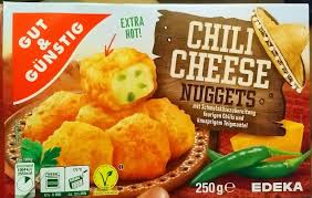 Bestimmte chargen von edeka bio vegan falafel bällchen, prolaterre vegan nuggets und sofine edeka bio vegan falafel bällchen 200g mit mindesthaltbarkeitsdatum vom 27.12.2019 bis 24.01.2020. Chilli Cheese Nuggets Edeka