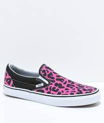 Black label collection by raquel welch. Vans Slip On Pink Black Leopard Print Skate Shoes Zumiez