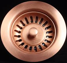 push down pop up copper sink drain with
