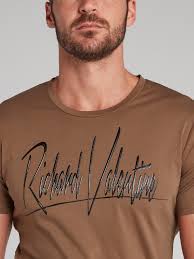 Shop Richard Valentine Axel Brown Signature Logo T-Shirt Online