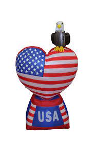 Decorative patriotic flags for the yard is a great way to add some patriotic yard decorations for memorial day or labor day celebrations in the us. Bzb Goods Patriotic Independence Day Inflatable Heart With American Flag And Eagle Yard Decoration Reviews Wayfair