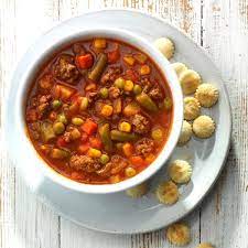 Slow Cooked Beef Vegetable Soup Recipe In 2020 Vegetable Soup Recipes Slow Cooker Recipes Beef Slow Cooked Beef