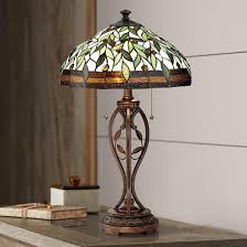 Blossoming Leaf And Vine Bronze Tiffany Table Lamp 7y689 Lamps Plus In 2020 Tiffany Style Table Lamps Traditional Table Lamps Tiffany Table Lamps