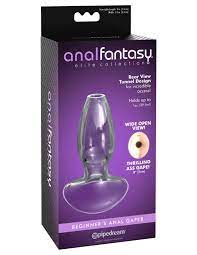 Pipedream Anal Fantasy Elite Collection Beginners Anal Gaper Glass Tunnel  Plug Clear 