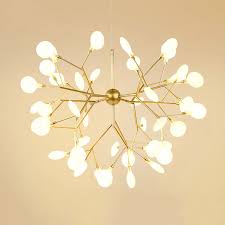 Glossy finishes in warm white or gray. Firefly Pendant Light Contemporary Led Chandelier Tree Branch Shape Living Room Bedroom Study Light