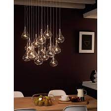 Buy John Lewis Jensen Dangle Cluster Ceiling Light 16 Light Online At Johnlewis Com Lounge Ceiling Lights High Ceiling Lighting Lounge Lighting