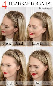 More short hair tutorials : Four Headband Braids