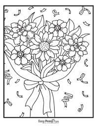 An adult coloring book featuring winter floral arrangements, beautiful holiday bouquets and exquisite christmas flowers (flower coloring books). Flower Coloring Pages 30 Printable Sheets Easy Peasy And Fun