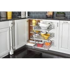 Rev A Shelf 3 Tier Solid Bottom Pull Out Drawer Wayfair Rev A Shelf Corner Base Cabinet Cabinet Organization