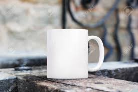 Dreamstime is the world`s largest stock photography community. White Blank Coffee Mug Mock Up On A Wooden Table Outside Add Stock Photo Picture And Royalty Free Image Image 81168747