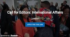 Call for Editors: International Affairs - Chatham House