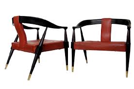 Pair Of Asian Modern 1950 S Lounge Chairs With Influence From Edward Wormley And James Mont Cool Chairs Chair Asian Furniture