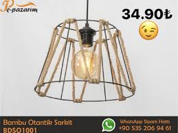 Otantik Sarkit Avize Halat Avize Hasir Avize El Yapimi Avize Aydinlatma Tasarimi Ampul