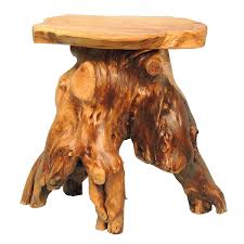 Cedar Root Wood Log Side Table End Table Round Wood Coffee Table Tree Stump Table Wood