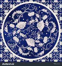 Vector Background Beautiful Floral Round Pattern In Chinese Style Simple Delicate Decor Imitation Of Chinese Por Islami Sanat Cin Sanati Eski Tarz Arka Plan