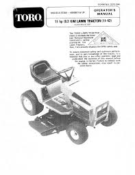 Look for the following innovative features to find the best mower for you: Toro 11 42 Lawn Tractor User Manual Manualzz