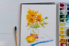Lightly trace the template onto the paper. Watercolor Sunflowers Free Printable Cozy Living Finding Silver Pennies