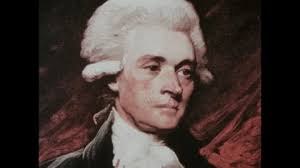 1780s: Leaches in water bowl. Painting of Thomas Jefferson. Exterior of  Liberty