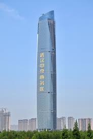 Are the little numbers on the poster the height in meters? Wuhan Center Wikipedia