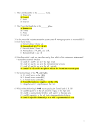 Ekg Final Exam Test A 50 Questions