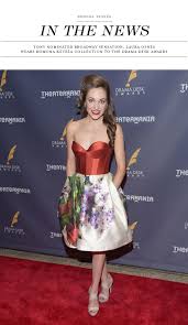 Tony nominated Broadway sensation, Laura Osnes wears ROMONA KEVEZA  COLLECTION TO THE DRAMA DESK AWARDS. — Romona Keveza Official Website