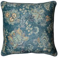 I love these decorative pillows! Better Homes Gardens Printed Velvet Decorative Throw Pillow 18 X 18 Teal Walmart Com Walmart Com