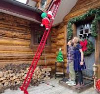 10 ft. Outdoor Animated Ladder Climbing Santa