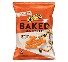 On top of that, cheetos . Cheetos Baked Crunchy Cheese 50 Less Fat 42g