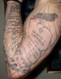 There is honor in arms, a sacred brotherhood that binds these men together. Tattoos Of Remembrance Article The United States Army
