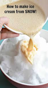 In a large bowl, pour condensed milk mixture over snow. Snow Ice Cream Easy 4 Ingredient Dessert Made With Snow