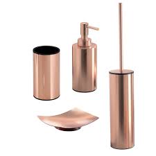 L'ottone è molto semplice da. Set Accessori Bagno Gedy Collezione Elettra In Acciaio Inox Verniciato Rame