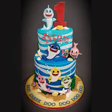 Customized 1st Birthday Baby Shark Cake Baby Shark Birthday Cake Custom Cakes Mn Minneapolis St Paul Mn Shark Birthday Cakes Cake Kids Cake