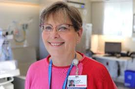 After 33 years of service, Elizabeth (Liz) Moss, BSN, RNCMNN, clinical  nurse manager for Mother/Baby, will be retiring from Newton-Wellesley  Hospital at the end of this year. Liz's journey with us began