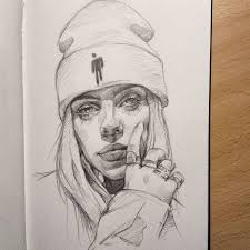 Anais On Instagram Billie Eilish Is Always One Of My Favorites To Draw Anais Billie Draw Eilish Favo Art Drawings Beautiful Sketches Art Sketches