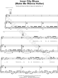 Inner city blues (make me wanna holler), often shortened to inner city blues, is from marvin gaye's 1971 album, what's going on. Marvin Gaye Inner City Blues Make Me Wanna Holler Sheet Music In E Minor Transposable Download Print Sku Mn0093555