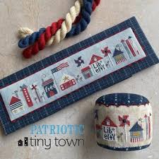 Printable pdf format and editable hft format charts. Heart In Hand Needleart Patriotic Tiny Town Cross Stitch Pattern 123stitch