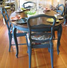 Aubusson Blue Painted Dining Table Blue Dining Tables Painted Dining Room Table
