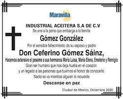 Don Ceferino Gómez Sáinz Obituario Esquela