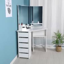 Bonny small white vanity table. Corner Makeup Vanity Table Wayfair