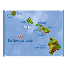 Located seven miles southwest of maui, the island is much drier than the other hawaiian islands. Hawaiian Island Map Postcard Zazzle Com In 2020 Hawaiian Islands Map Hawaiian Islands Map Of Hawaii