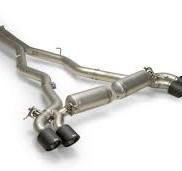 RACING Cat-Back-System L/R, stainless steel with integrated valves for BMW  M5 F90 / Competition, NO (EC-) approval