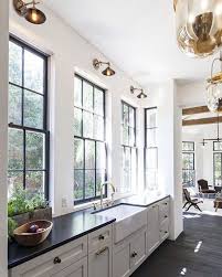 Black And White Kitchen Cabinets Ideas White Kitchen With Black Steel Windows See This Instagram Photo By Beckiowens Home Decor Kitchen Kitchen Cabinet Design Kitchen Inspirations