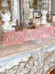 Wedding Painted Back Acrylic Table Numbers Acrylic Brush Etsy In 2020 Acrylic Table Number Rose Gold Table Number Acrylic Sign