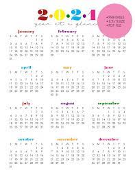 Maybe you would like to learn more about one of these? Printable 2021 Year At A Glance 8 5x11 Wall Etsy In 2021 Calendar Printables Monthly Calendar Printable Calendar