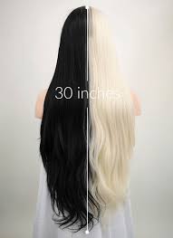 Dyeing hair is the most common way to color grey hair and has become a part of the hair care routine for most people. Straight Light Blonde Black Split Color Lace Front Synthetic Wig Lw153 Wig Is Fashion