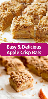 Easy Apple Crisp Bars Recipe Maria S Kitchen Apple Crisp Bars Recipe Easy Homemade Apple Crisp Apple Crisp Easy