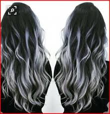 36 Trendy Ideas For Hair Color Black White Highlights Grey Ombre Hair Balayage Hair Hair Styles