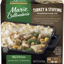 Marie callender's frozen meals and desserts are made from scratch with quality ingredients. Marie Callender S Turkey Stuffing Thanksgiving Pie 11 5oz Target