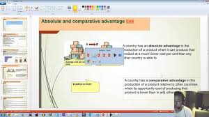 Igcse Economics 0455 8 1 International Aspects Specialization Glob Economics Comparative Advantage Global